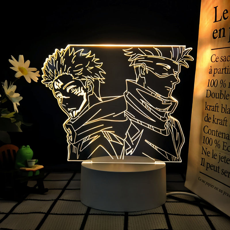 JJK 3D LED Night Light - Multi-Color Dimmable Desk Lamp — Satoru Gojo Group / 3 Colors + Switch
