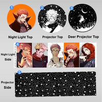 JJK Projection Night Light - Rotating Star Projector Lamp — Ryomen Sukuna S03 / Warm Light