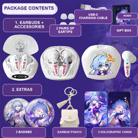 Robin earbuds package contents — design 7