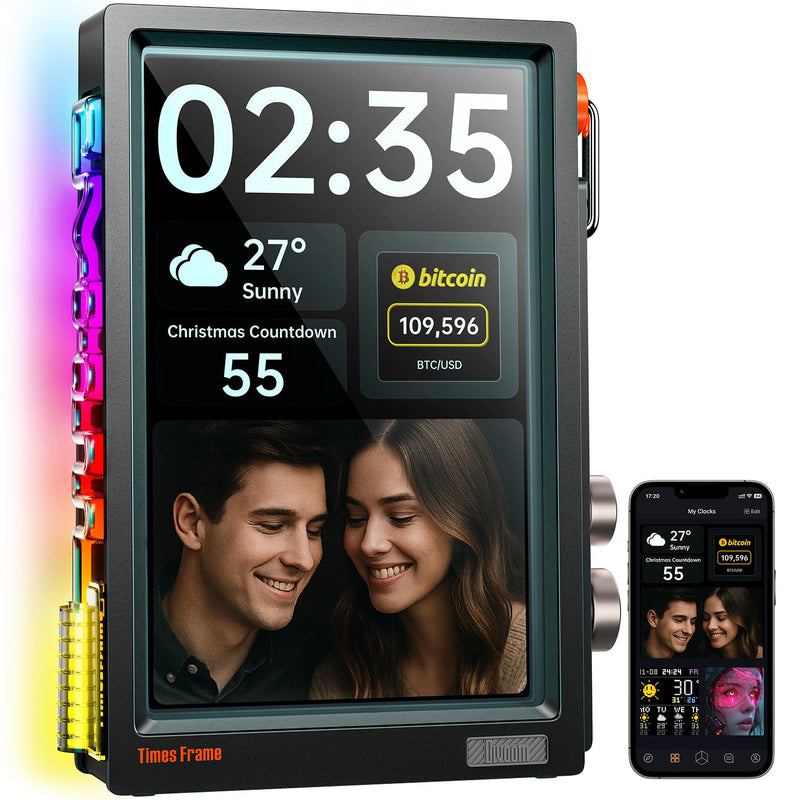 Times Frame - Floating Smart Photo & Video Desk Display (10.1", 64GB, Wi-Fi 6)