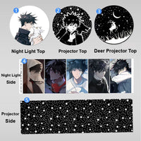 JJK Projection Night Light - Rotating Star Projector Lamp — Megumi Fushiguro S02 / Warm Light