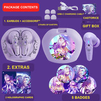 Castorice wireless earbuds package contents — design 11