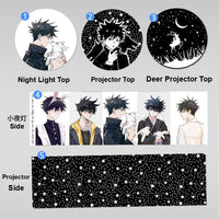 JJK Projection Night Light - Rotating Star Projector Lamp — Megumi Fushiguro S03 / Warm Light