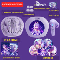 Castorice wireless earbuds package contents — design 12