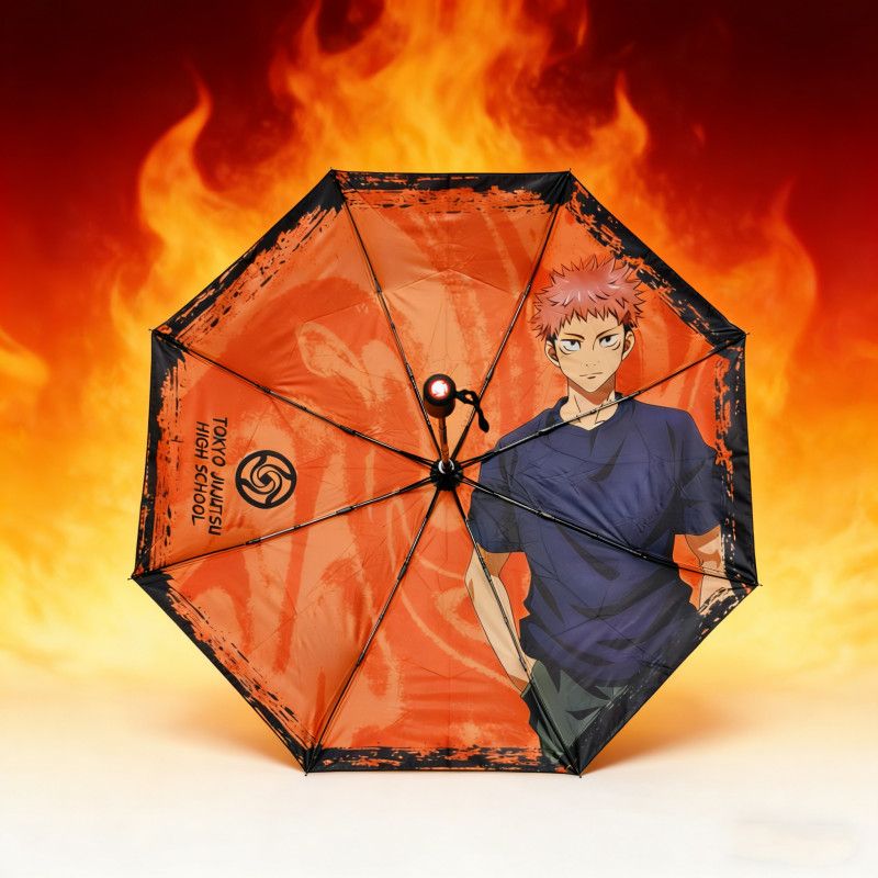JJK Auto Folding Umbrella - UV Blackout Coating Sun & Rain