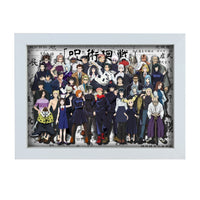 JJK 3D Layered Shadow Box Art - Framed Group Decor