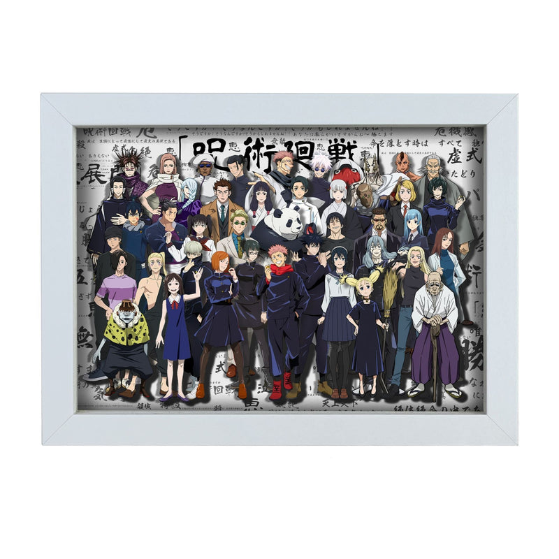 JJK 3D Layered Shadow Box Art - Framed Group Decor