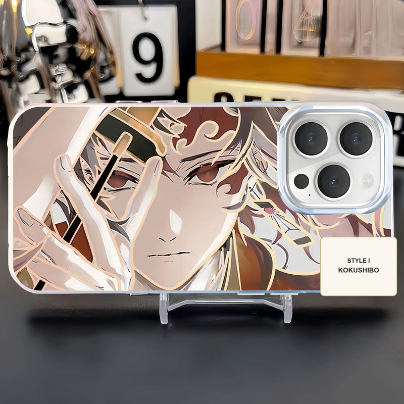 Demon Slayer aurora gold phone case — Kokushibo