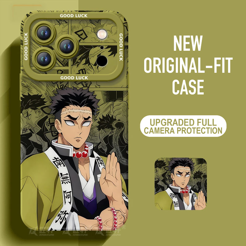 Demon Slayer Silicone Phone Case — Soft Shockproof Case with Full Lens Cover