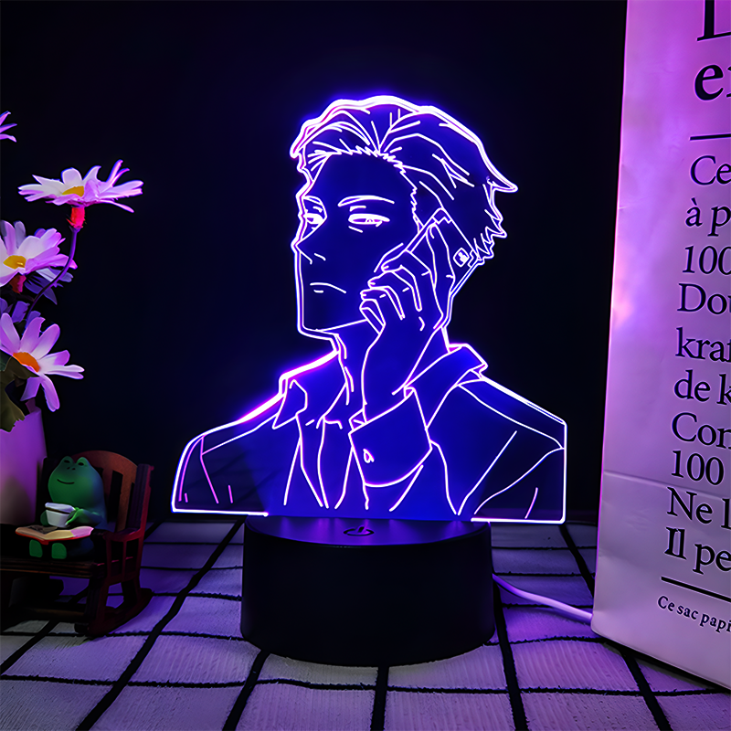 JJK 3D LED Night Light - Multi-Color Dimmable Desk Lamp — Kento Nanami 2 / 7 Colors + Touch
