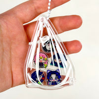 DIY Shaker Charm Trash Bag - Keychain Shell