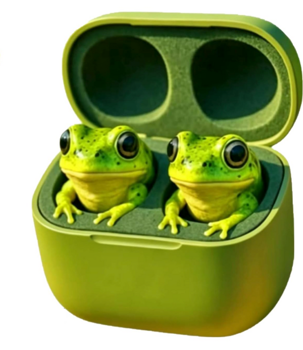Frog Earbuds - Cute Animal Wireless Bluetooth Earbuds with Charging Case