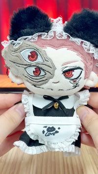 Cat Maid Outfit Set for 10cm Cotton Doll - Ears, Dress, Bib & Tail