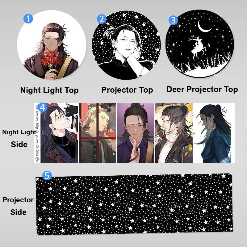 JJK Projection Night Light - Rotating Star Projector Lamp — Suguru Geto S03 / Warm Light