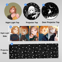 JJK Projection Night Light - Rotating Star Projector Lamp — Nobara Kugisaki S01 / Warm Light