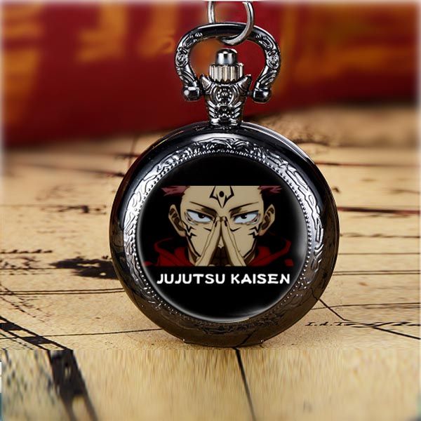 Jujutsu Kaisen Pocket Watch Necklace — Vintage Quartz Pendant — Ryomen Sukuna / Standard