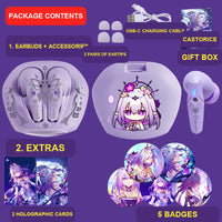 Castorice wireless earbuds package contents — design 18
