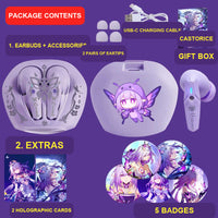 Castorice wireless earbuds package contents — design 22