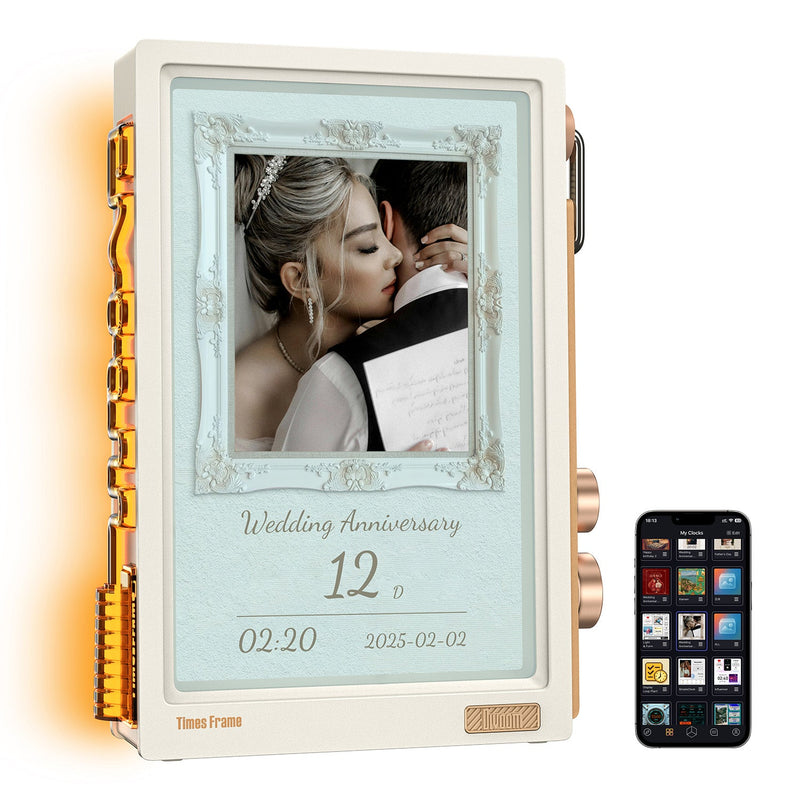 Times Frame - Floating Smart Photo & Video Desk Display (10.1", 64GB, Wi-Fi 6)