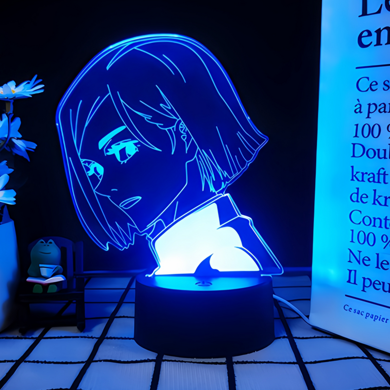JJK 3D LED Night Light - Multi-Color Dimmable Desk Lamp — Nobara Kugisaki / 7 Colors + Touch