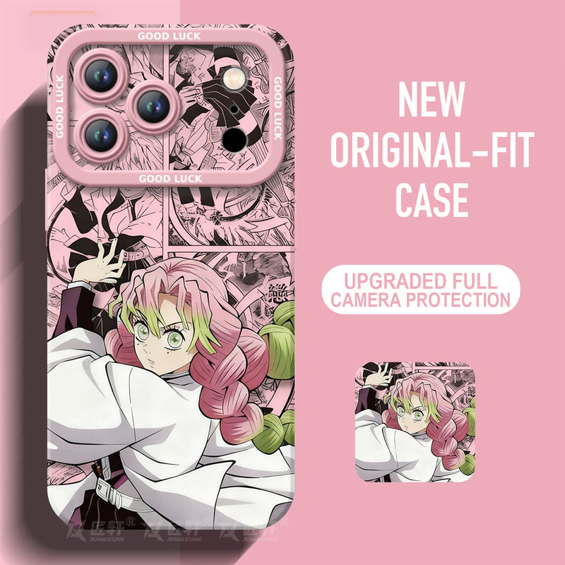 Demon Slayer Silicone Phone Case — Soft Shockproof Case with Full Lens Cover