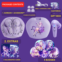 Castorice wireless earbuds package contents — design 24