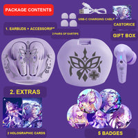 Castorice wireless earbuds package contents — design 25