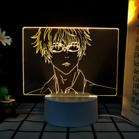 JJK 3D LED Night Light - Multi-Color Dimmable Desk Lamp — Satoru Gojo 7 / 3 Colors + Switch