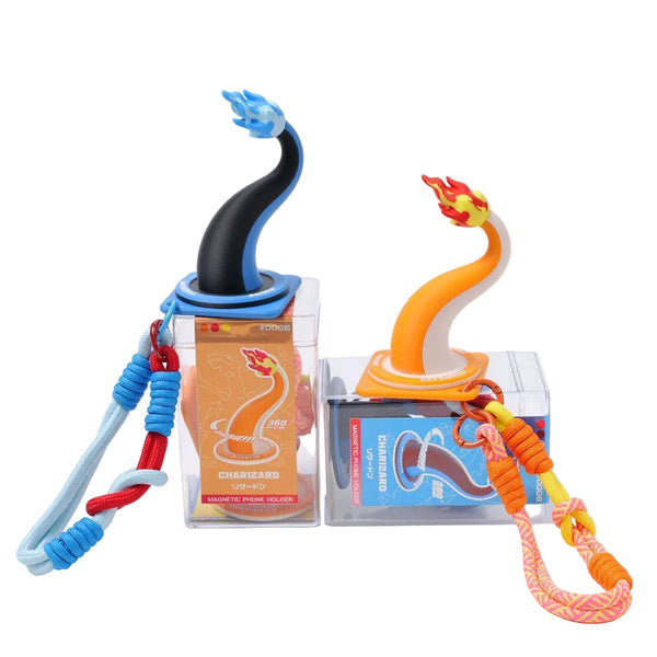 Pokemon Charizard Tail Magnetic Phone Stand — Blue & Orange