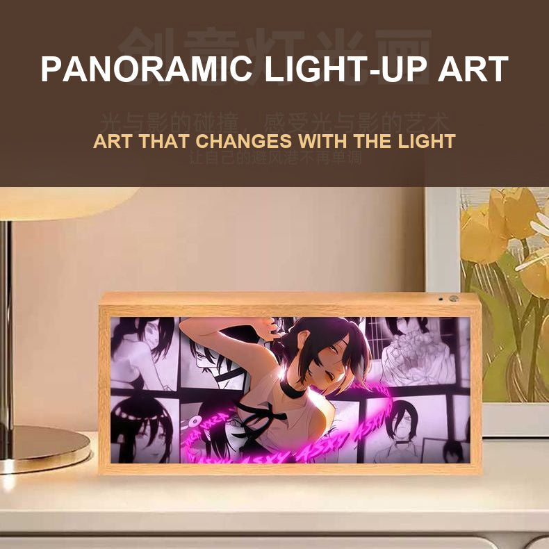 Chainsaw Man Reze Panoramic Light-Up Art Frame — 9 Designs — product view 3