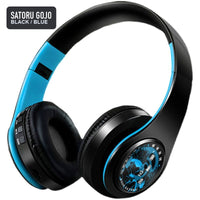 Satoru Gojo anime voice Bluetooth headphones — Black / Blue