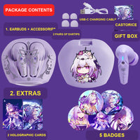 Castorice wireless earbuds package contents — design 35