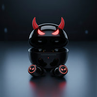 Devil Wireless Gaming Bluetooth Earbuds - Low-Latency Game Mode, 9D Bass, Universal for iPhone & Android