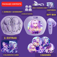 Castorice wireless earbuds package contents — design 37