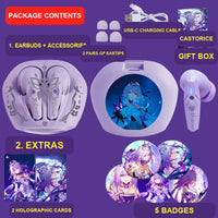 Castorice wireless earbuds package contents — design 38