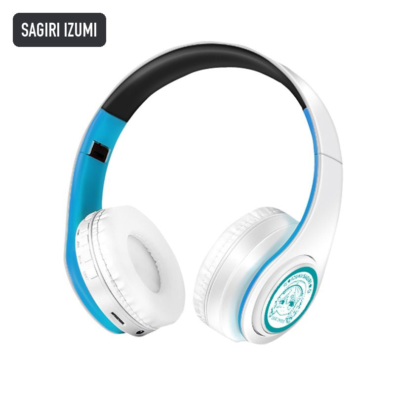 Sagiri Izumi anime voice Bluetooth headphones — White / Blue