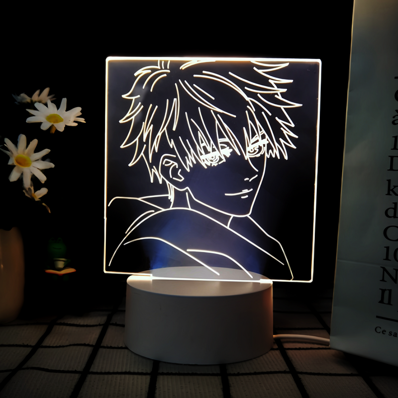 JJK 3D LED Night Light - Multi-Color Dimmable Desk Lamp — Megumi Fushiguro / 3 Colors + Switch