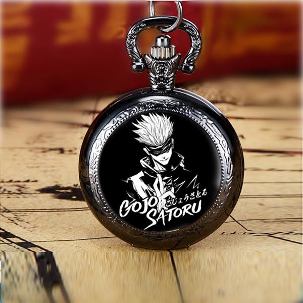 Jujutsu Kaisen Pocket Watch Necklace — Vintage Quartz Pendant — Satoru Gojo - Signature / Standard