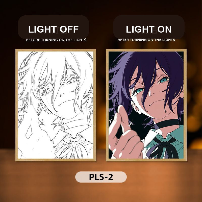 Chainsaw Man Reze Light-Up Art Frame — 9 Designs — product view 9