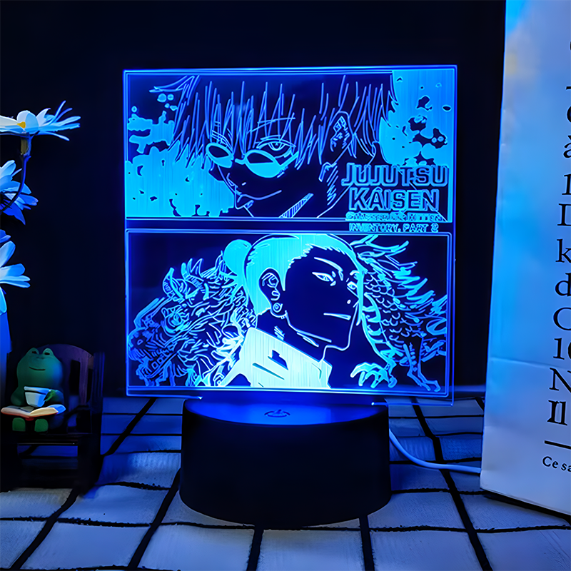JJK 3D LED Night Light - Multi-Color Dimmable Desk Lamp — Satoru Gojo & Suguru Geto / 7 Colors + Touch