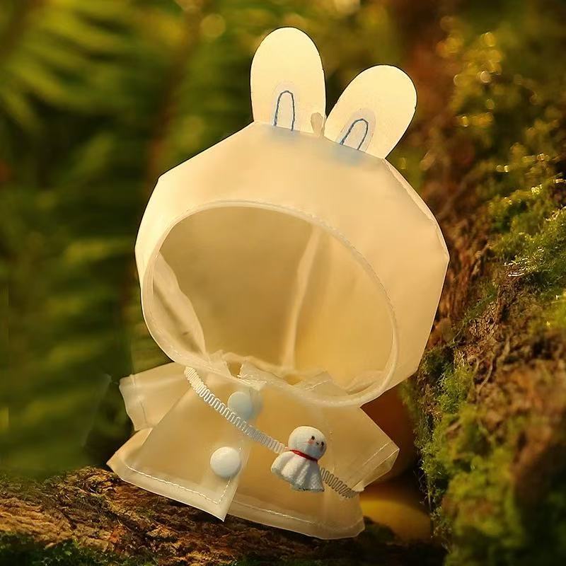 Cotton Doll Raincoat Outfit for 10cm / 15cm Plush Dolls - Changeable Clothes
