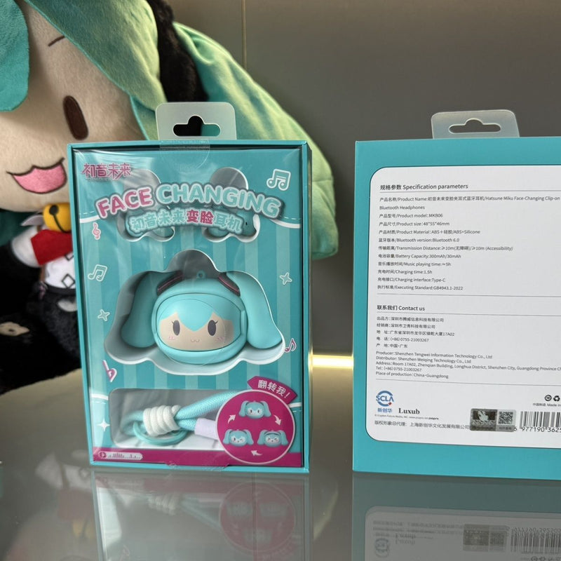 Hatsune Miku Clip-On Earbuds — Open-Ear Bluetooth Ear Cuffs