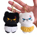 Moody Cat Plush Keychain - Funny Grumpy Cat Doll