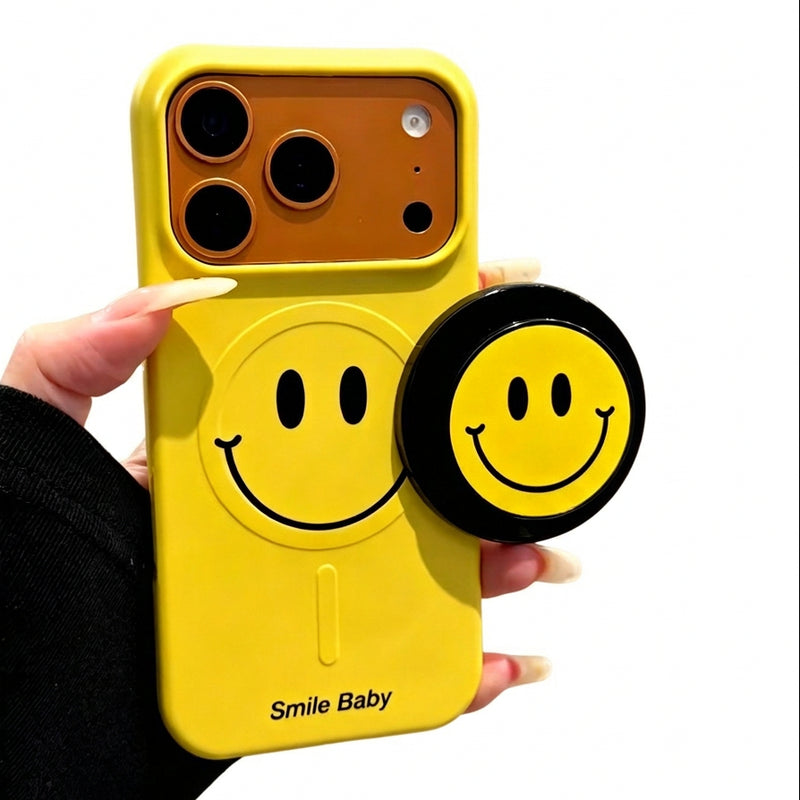 Smiley Magnetic Phone Stand & Case — 3 Options