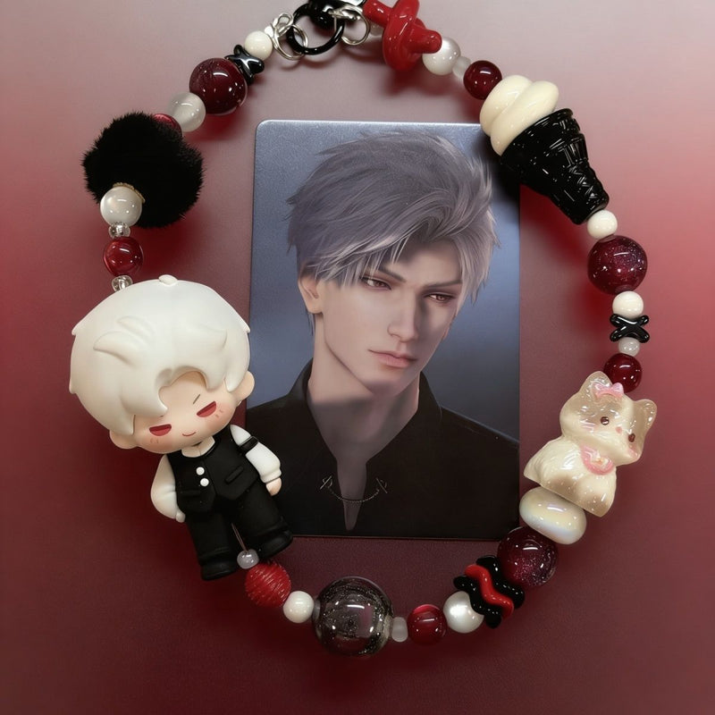 Love and Deepspace Sylus Beaded Figure Phone Charm