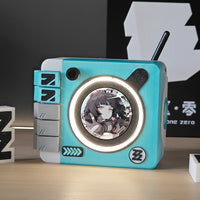 Light-Up Rotating Display Stand Speaker for Anime Badges & Pin Collectibles