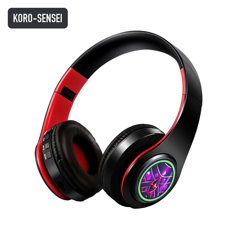 Koro-sensei anime voice Bluetooth headphones — Black / Gold