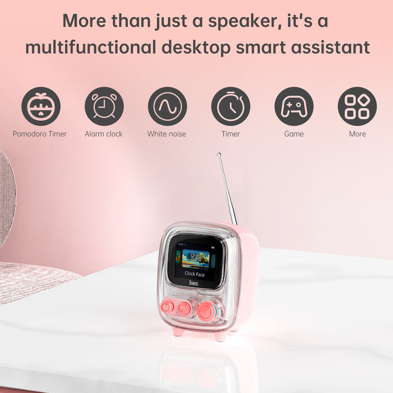 Retro Pixel Bluetooth Speaker with Photo Album Display