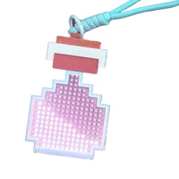 Minecraft Potion Bottle LED Pendant - Color-Changing Pixel Light (Free Keychain)