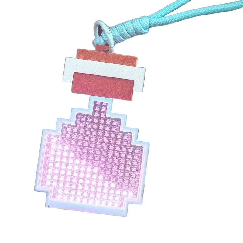 Minecraft Potion Bottle LED Pendant - Color-Changing Pixel Light (Free Keychain)